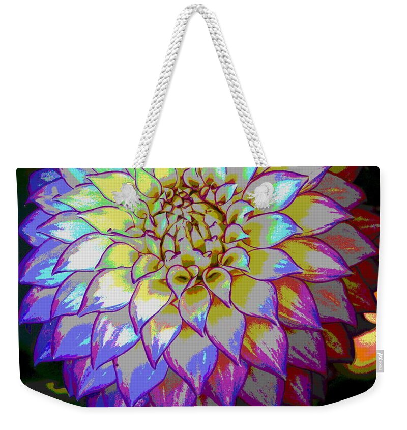 Flowers Weekender Tote Bag featuring the photograph Open for Pleasure Flowart by Ben Upham III