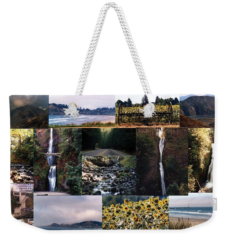 All Art Weekender Tote Bag featuring the photograph Oregon Collage from Sept 11 pics by Maureen E Ritter