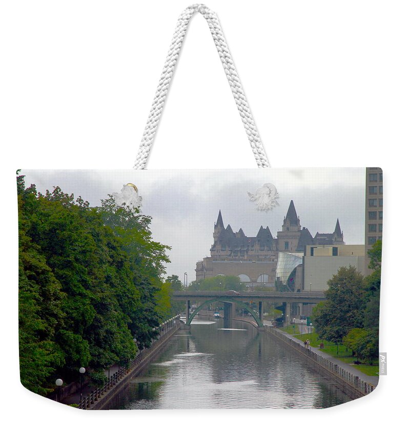 Canada Weekender Tote Bag featuring the photograph Ottawa Rideau Canal by Valentino Visentini