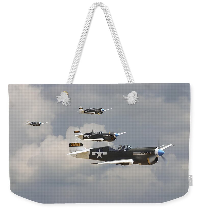Aircraft Weekender Tote Bag featuring the photograph P40 Warhawk 7Sqdn by Pat Speirs
