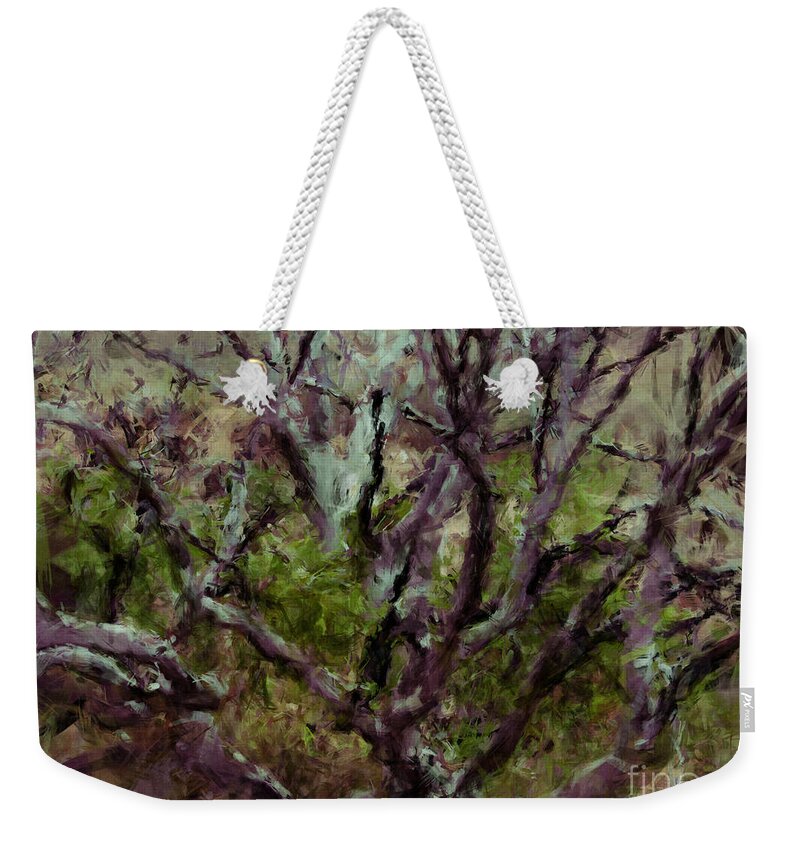 Tree Weekender Tote Bag featuring the painting Painted Tree by Julie Lueders 