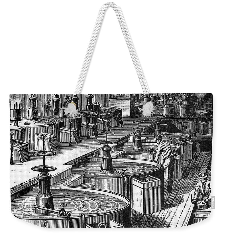 1800s Weekender Tote Bag featuring the photograph Pan Amalgamation, Silver by Science Source