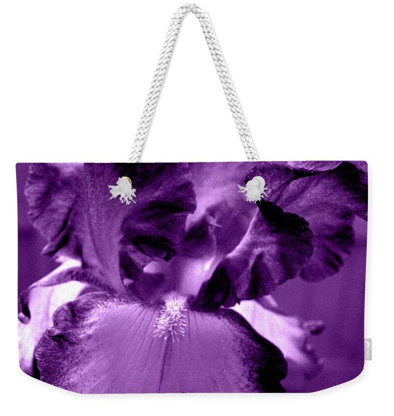 Purple Weekender Tote Bag featuring the digital art Passionate Purple overload by Teri Schuster