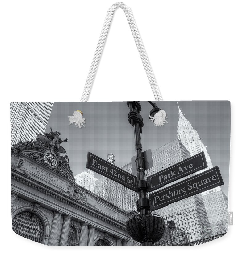 Clarence Holmes Weekender Tote Bag featuring the photograph Pershing Square Skyline II by Clarence Holmes