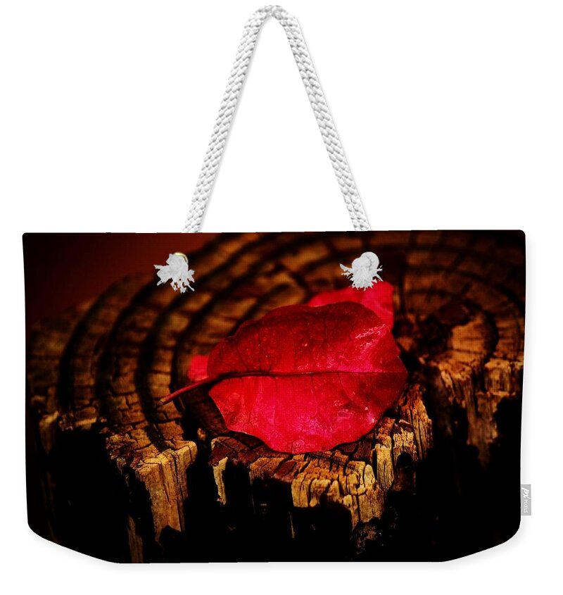 Petal Weekender Tote Bag featuring the photograph Pink petal by Jessica S