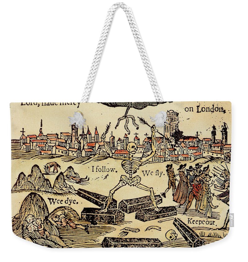 Plague Weekender Tote Bag featuring the photograph Plague In London 1625 by Science Source