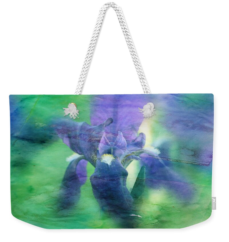 Flowers Photograph Weekender Tote Bag featuring the photograph Poetic Iris 2 by Toni Hopper