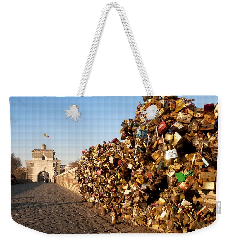 Rome Weekender Tote Bag featuring the photograph Ponte Milvio by Fabrizio Troiani