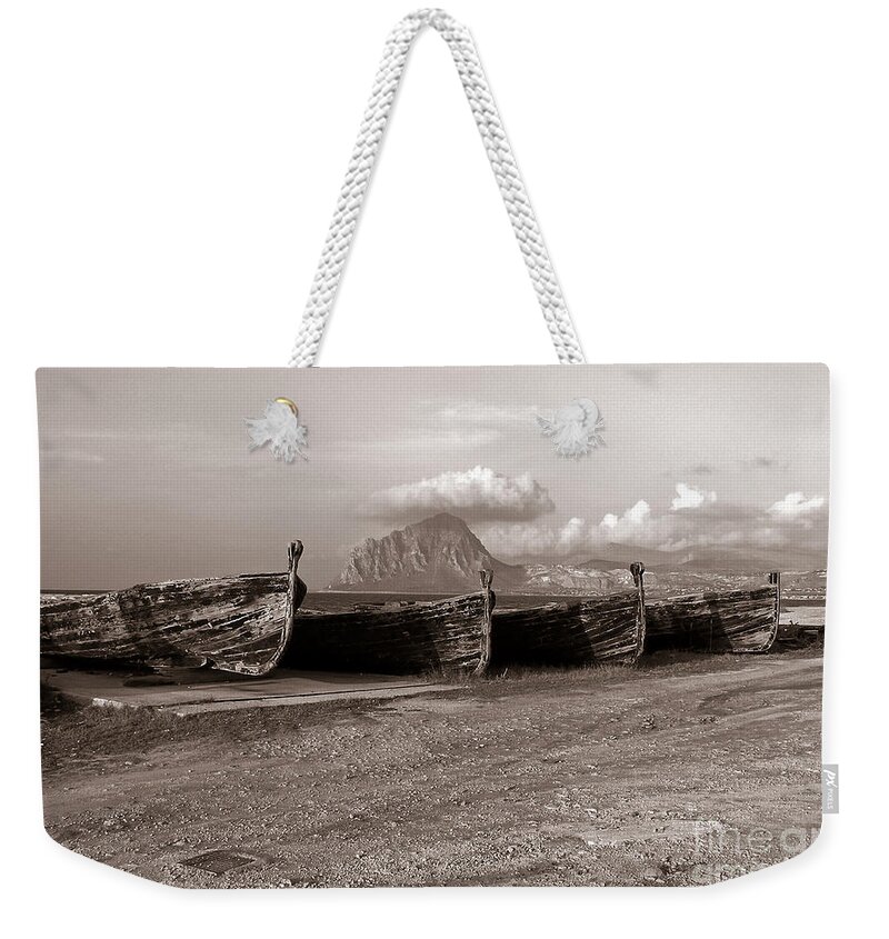 Old Port Of Trapani Weekender Tote Bag featuring the photograph Abandoned Port Of Trapani by Silva Wischeropp