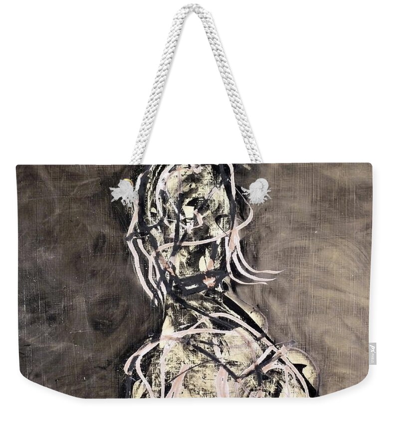  Weekender Tote Bag featuring the painting Portrait Of B.z. by JC Armbruster
