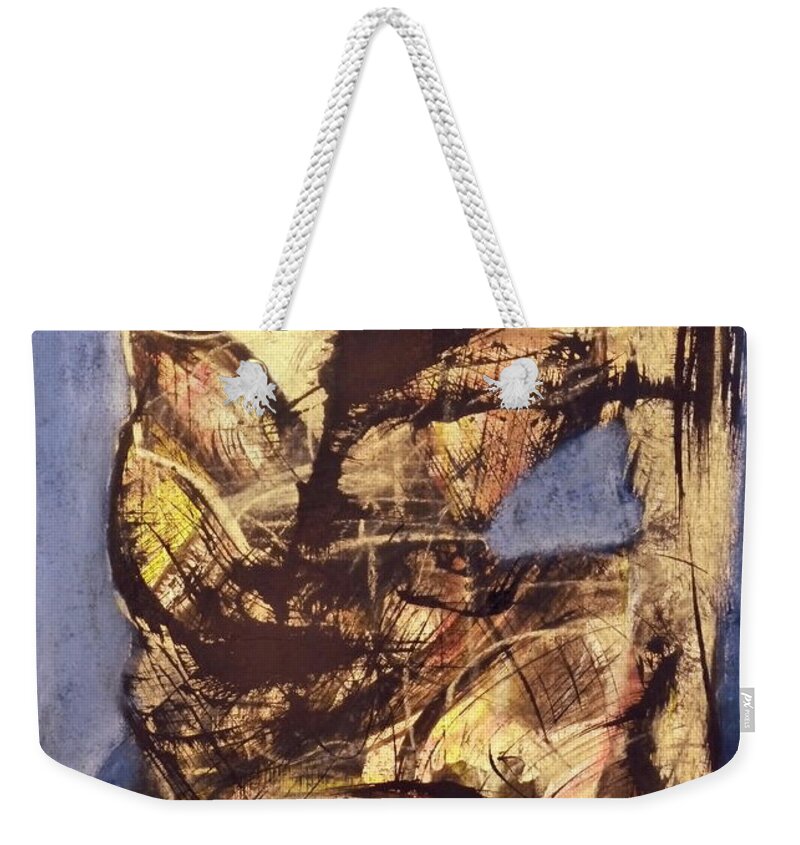 Landscape Weekender Tote Bag featuring the pastel Portrait Of The Artist by JC Armbruster