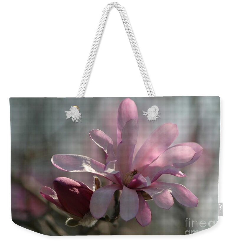 Floral Weekender Tote Bag featuring the photograph Pristine Pastels by Living Color Photography Lorraine Lynch