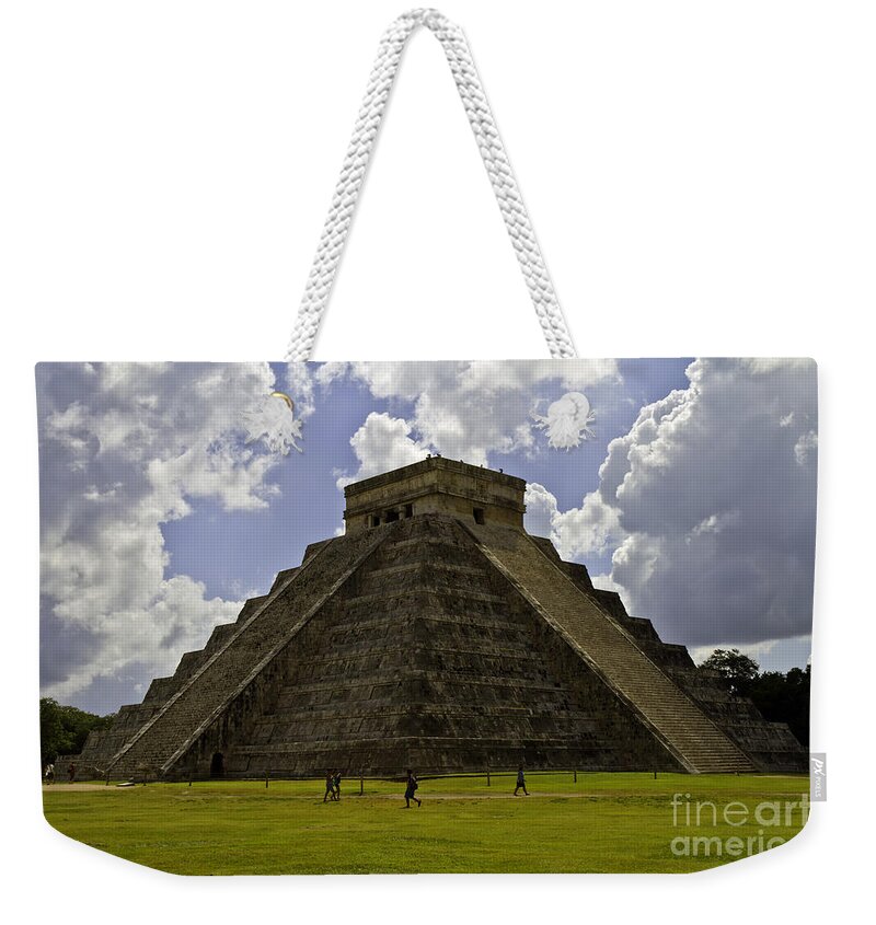 Chichen Itza Weekender Tote Bag featuring the photograph Pyramid of Kukulkan two by Ken Frischkorn