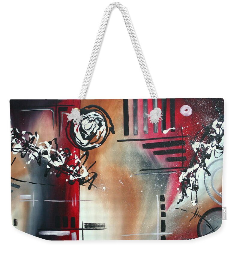 Original Weekender Tote Bag featuring the painting Red Divinity by MADART by Megan Aroon