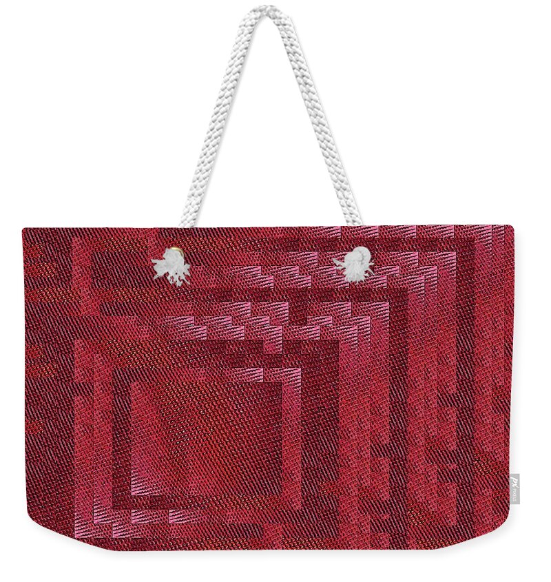 Abstract Weekender Tote Bag featuring the digital art Red Riding Hood 5 by Tim Allen