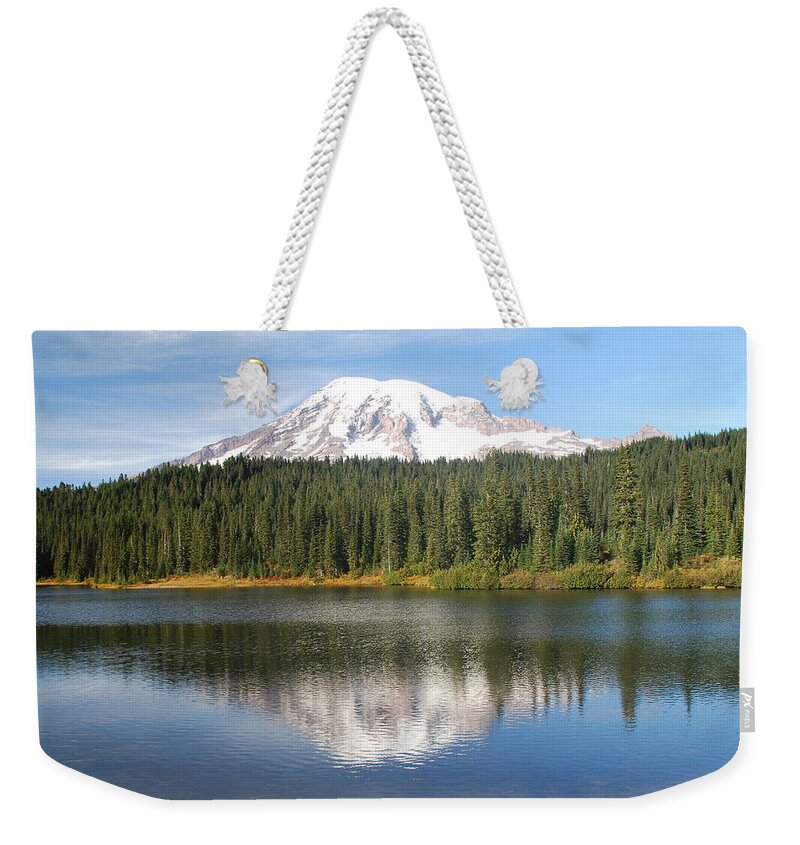 Rainier Weekender Tote Bag featuring the photograph Reflection Lake - Mt. Rainier by Michael Merry