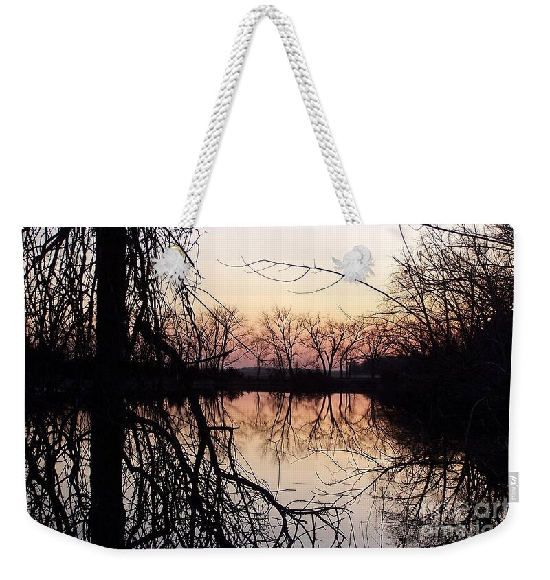Sunset Weekender Tote Bag featuring the photograph Reflections by Dorrene BrownButterfield