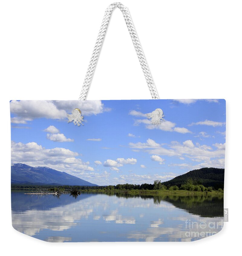 Reflection Weekender Tote Bag featuring the photograph Reflections on Swan Lake by Nina Prommer