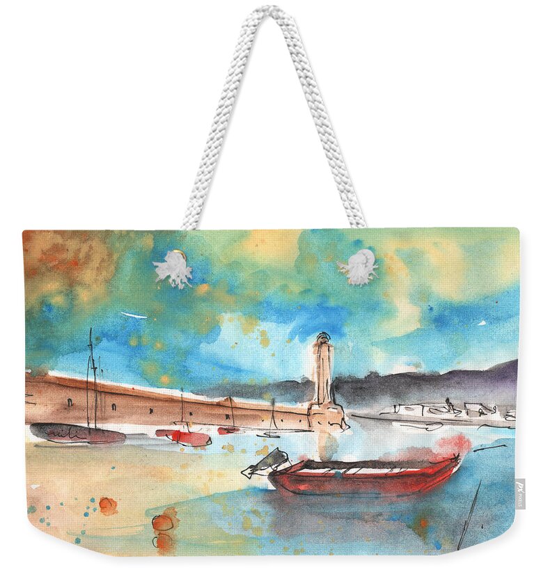 Travel Art Weekender Tote Bag featuring the painting Rethymno 02 by Miki De Goodaboom