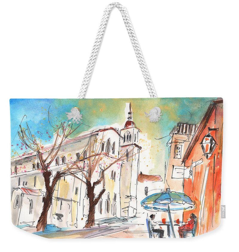 Travel Art Weekender Tote Bag featuring the painting Rethymno 03 by Miki De Goodaboom