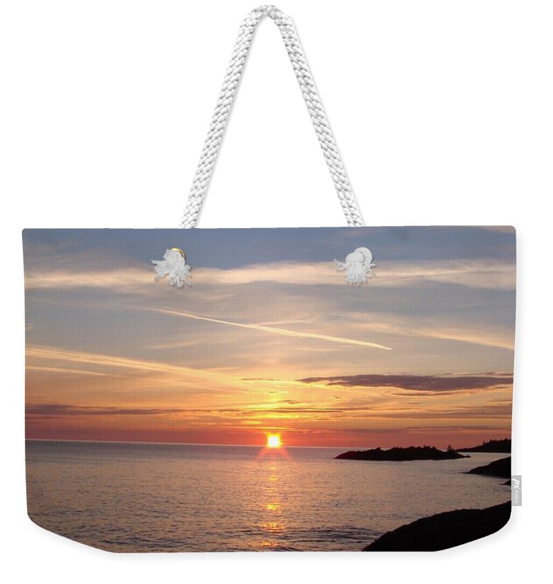 Sunrise Weekender Tote Bag featuring the photograph Rising Sun by Bonfire Photography