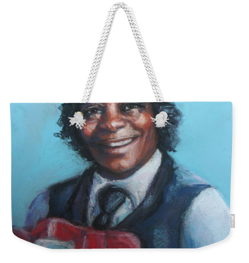 Pastel Weekender Tote Bag featuring the painting Rockin Dopsie Senior by Beverly Boulet