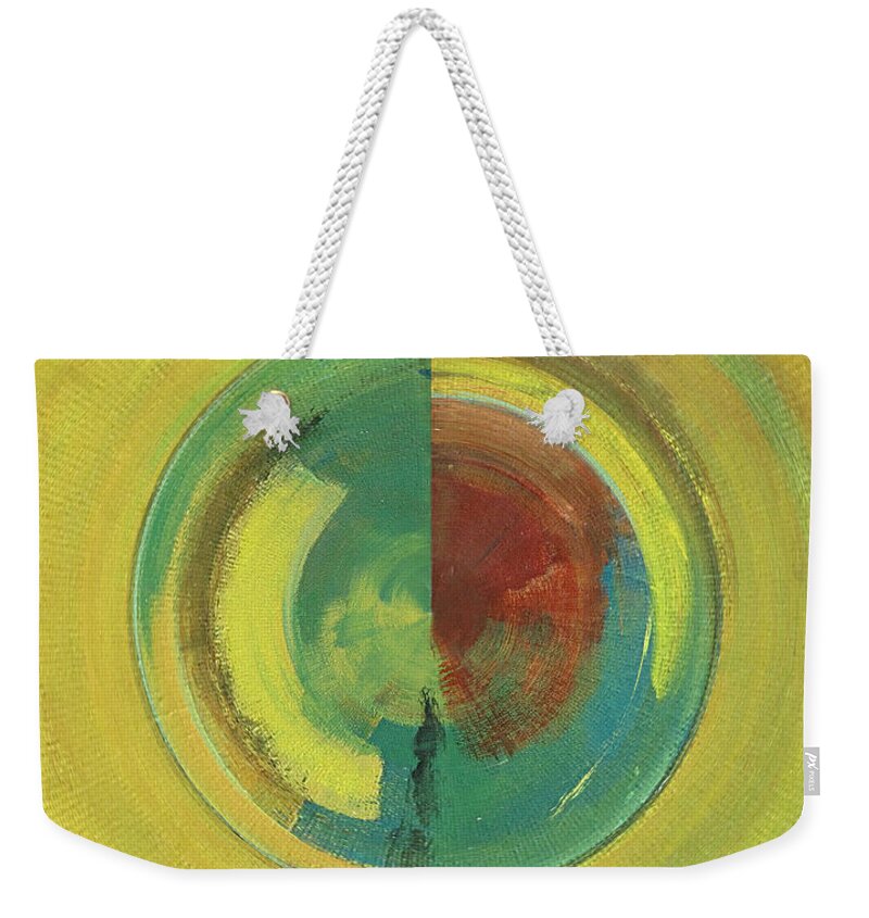Paint Weekender Tote Bag featuring the painting Rounded by Kathy Sheeran