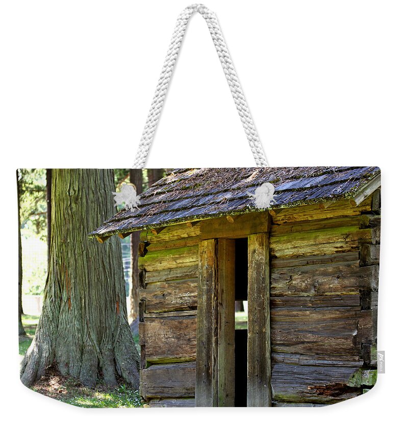 Log Buildings Weekender Tote Bag featuring the photograph Rustic Charm by Marie Jamieson