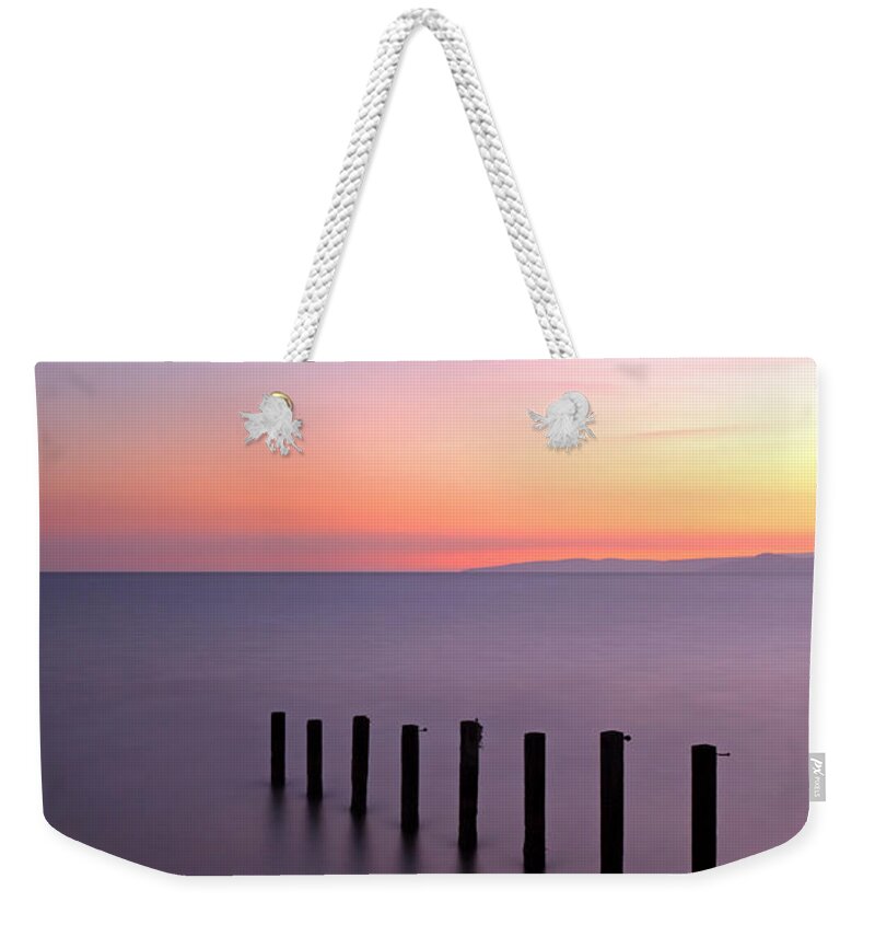 Sunset Weekender Tote Bag featuring the photograph Saltcoats Sunset by Grant Glendinning