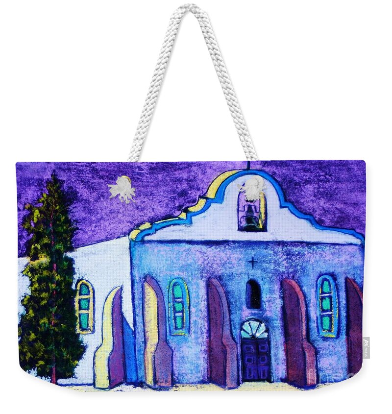 Mission Weekender Tote Bag featuring the painting San Elizario Presidio by Melinda Etzold