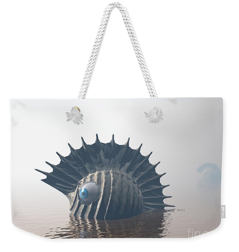 Sea Monsters Weekender Tote Bag featuring the digital art Sea Monsters by Phil Perkins