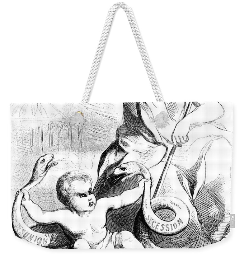 1860 Weekender Tote Bag featuring the photograph Secession Cartoon, 1860 by Granger
