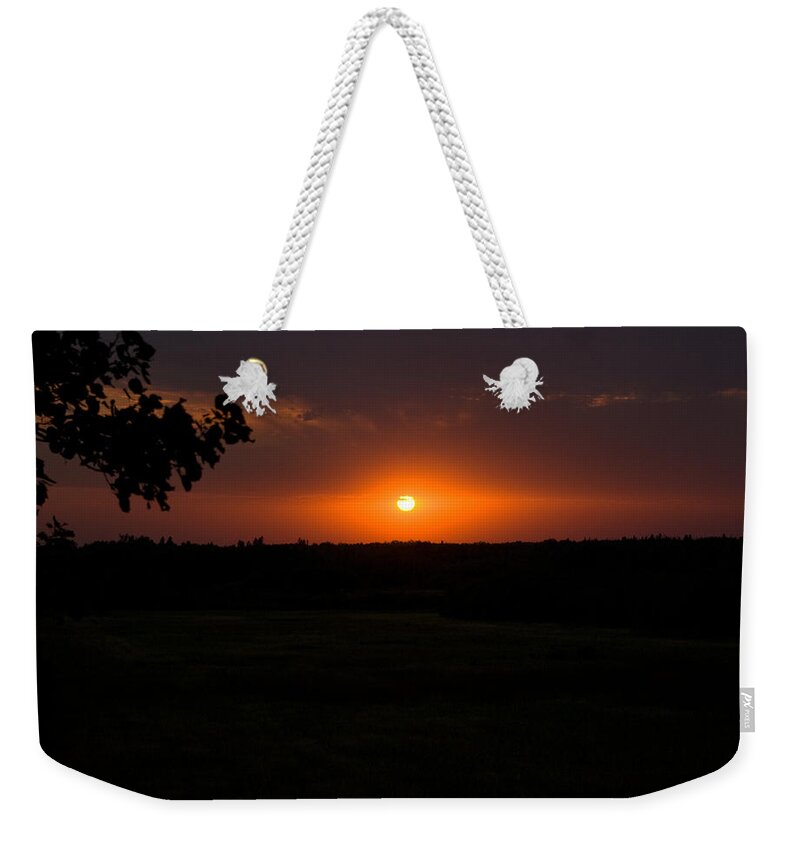Sunset Weekender Tote Bag featuring the photograph September Sunset by Jo Smoley