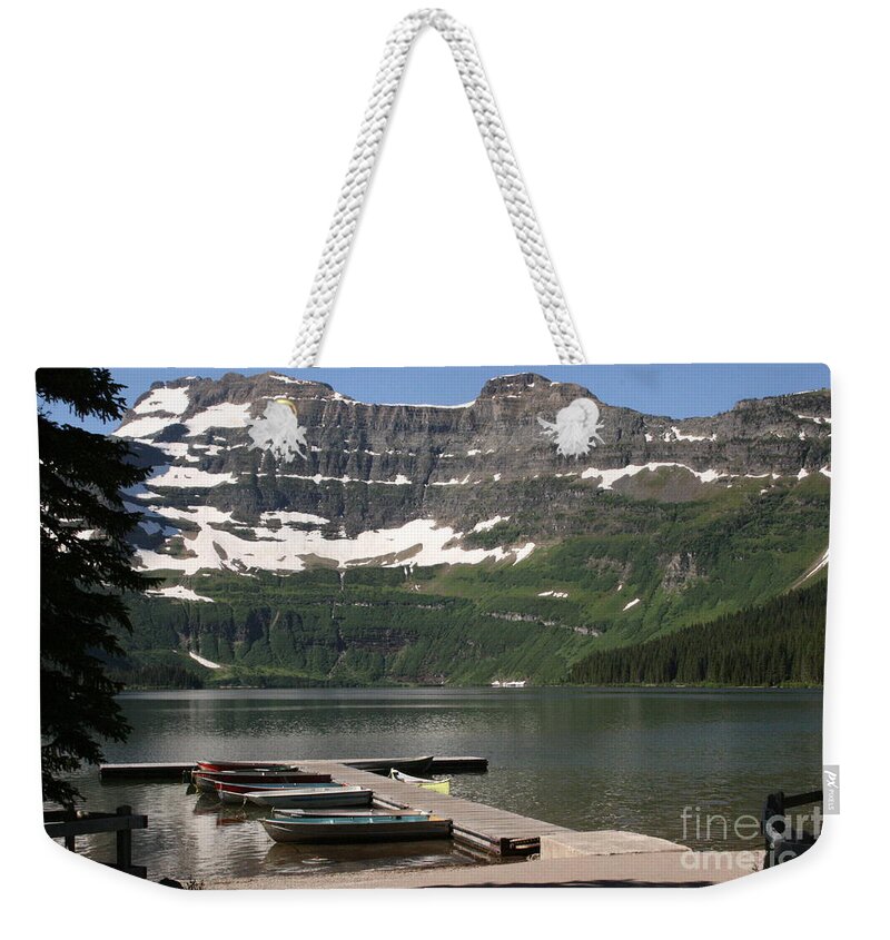 Scenery Weekender Tote Bag featuring the photograph Serene Lake by Mary Mikawoz