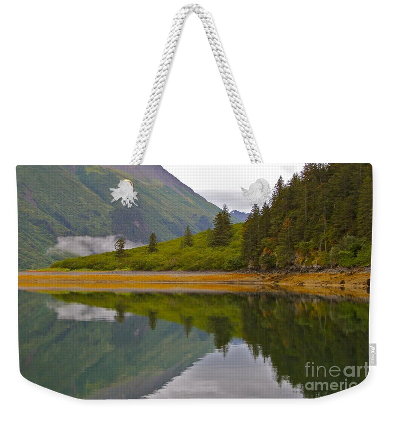 Beach Weekender Tote Bag featuring the photograph Shore Reflection by Rick Monyahan