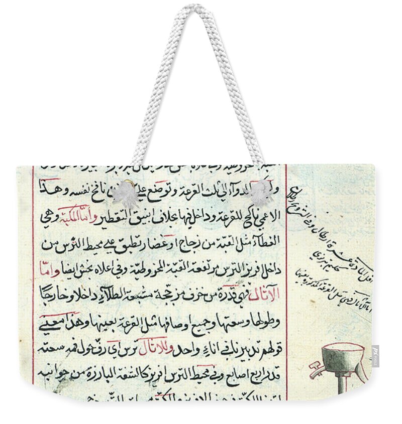 Science Weekender Tote Bag featuring the photograph Shudhur Al-dhahab, Islamic Alchemy by Science Source