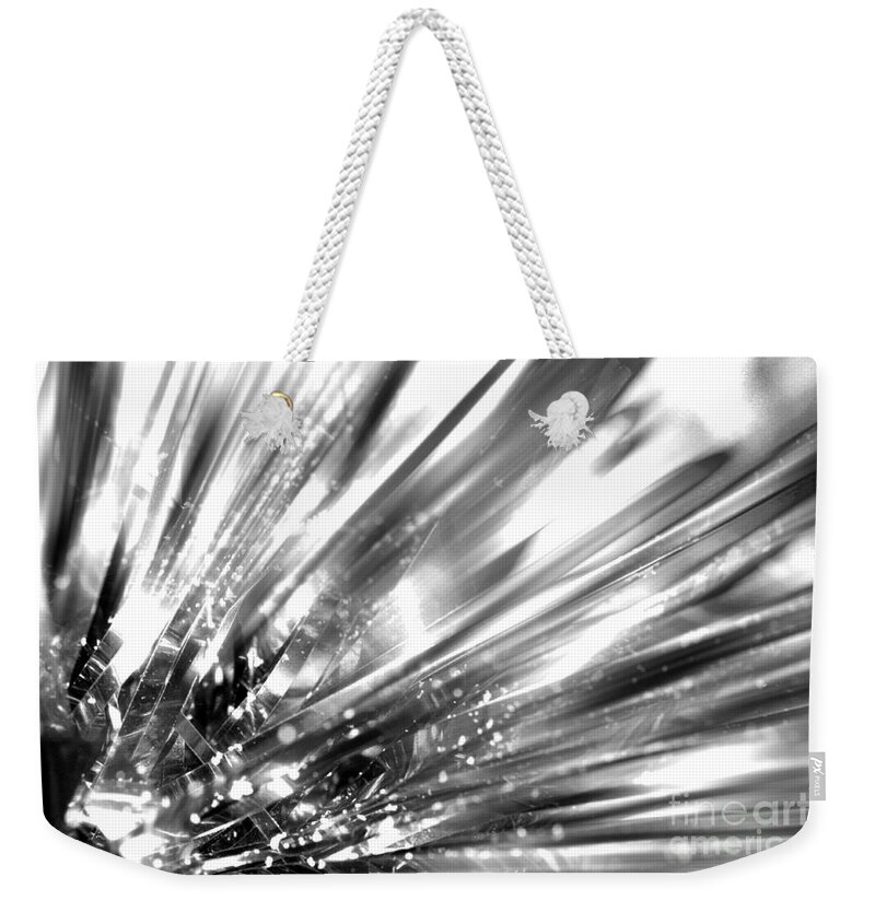 Silver Weekender Tote Bag featuring the photograph Silver explosion by Simon Bratt