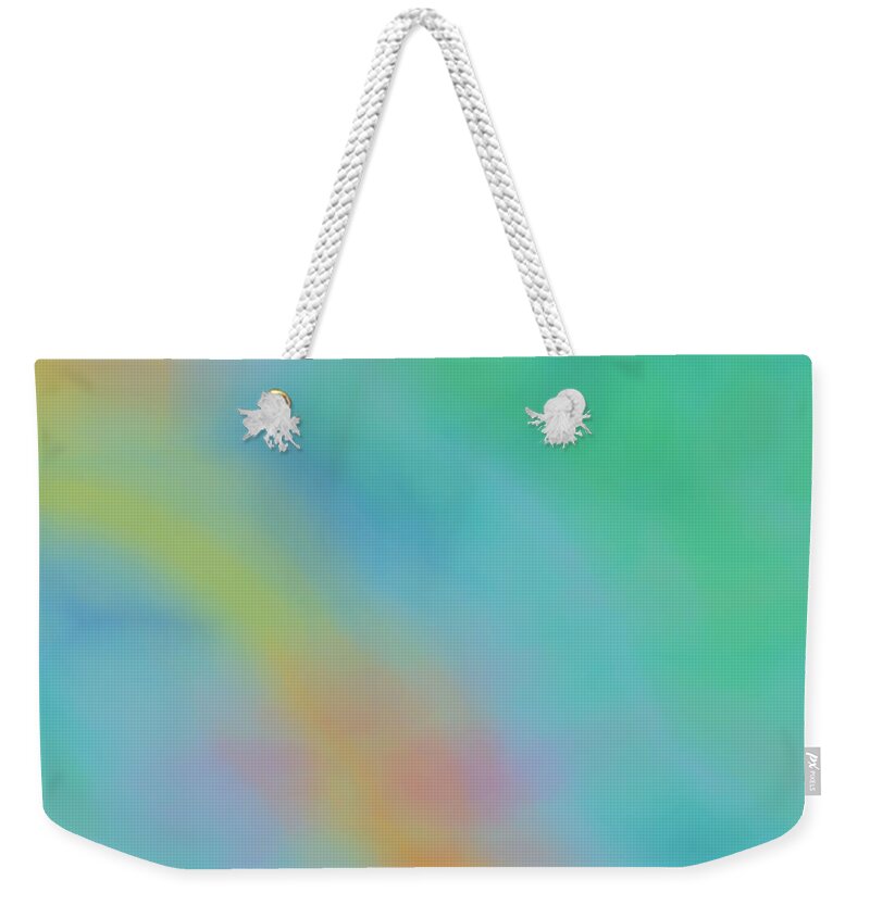 Rainbow Weekender Tote Bag featuring the digital art Somewhere by Christy Leigh