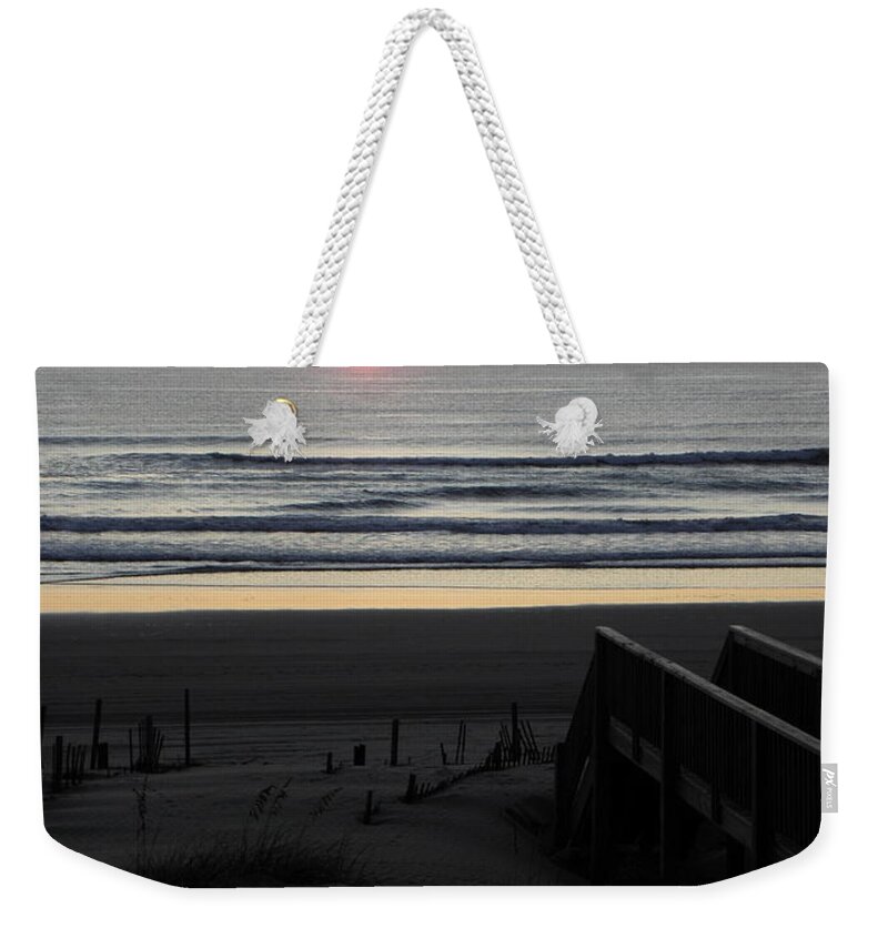 Sunrise Weekender Tote Bag featuring the photograph Soothing Sunrise by Kim Galluzzo Wozniak
