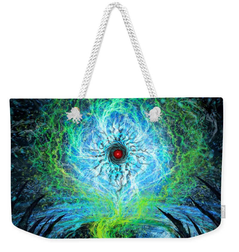 Execration Weekender Tote Bag featuring the mixed media Spark of Emotional Progress by Tony Koehl