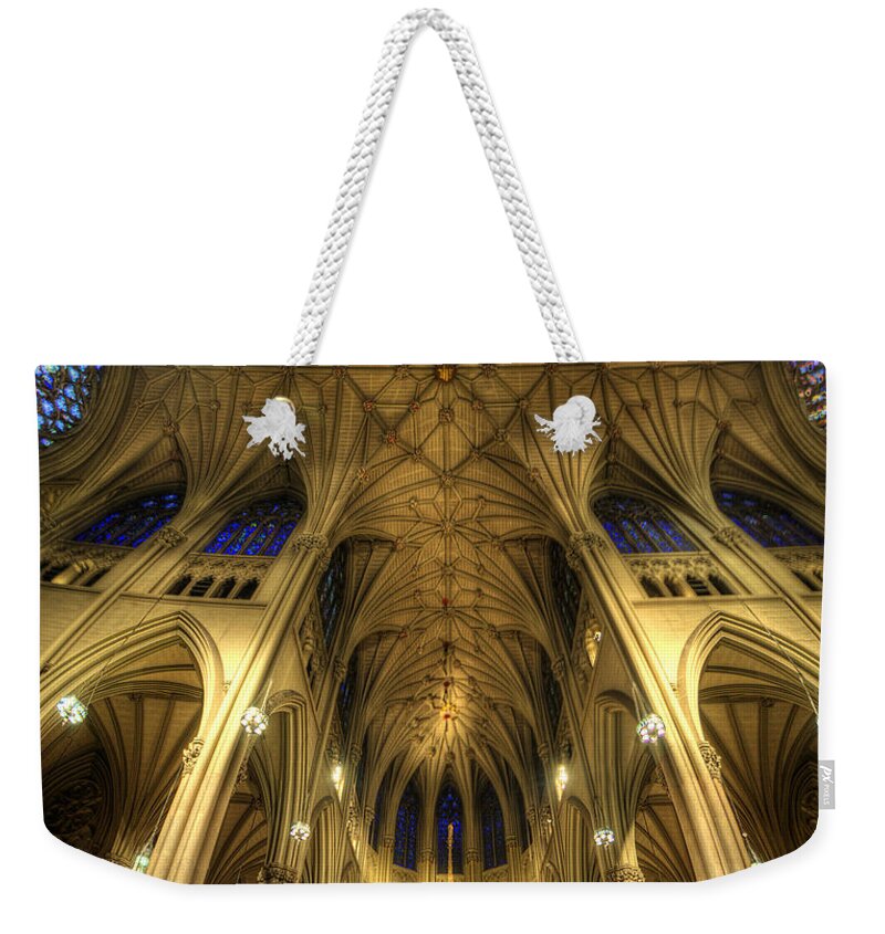 Art Weekender Tote Bag featuring the photograph St Patrick's Cathedral - New York by Yhun Suarez