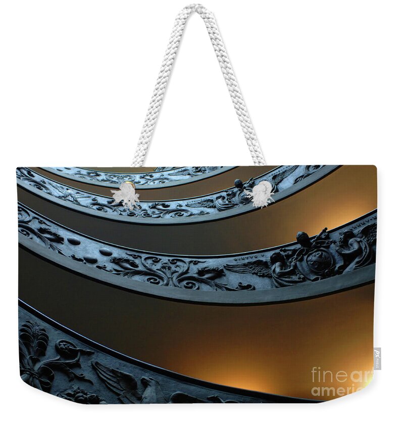  Italy Weekender Tote Bag featuring the photograph Staircase At The Vatican by Bob Christopher