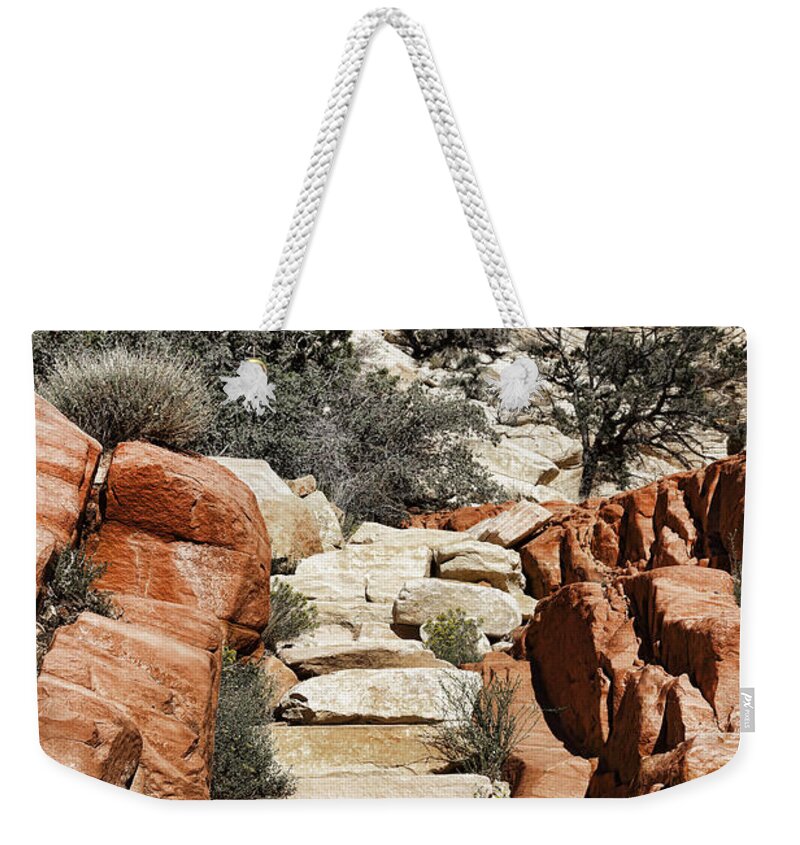 Steps Weekender Tote Bag featuring the photograph Staircase Stones by Kelley King