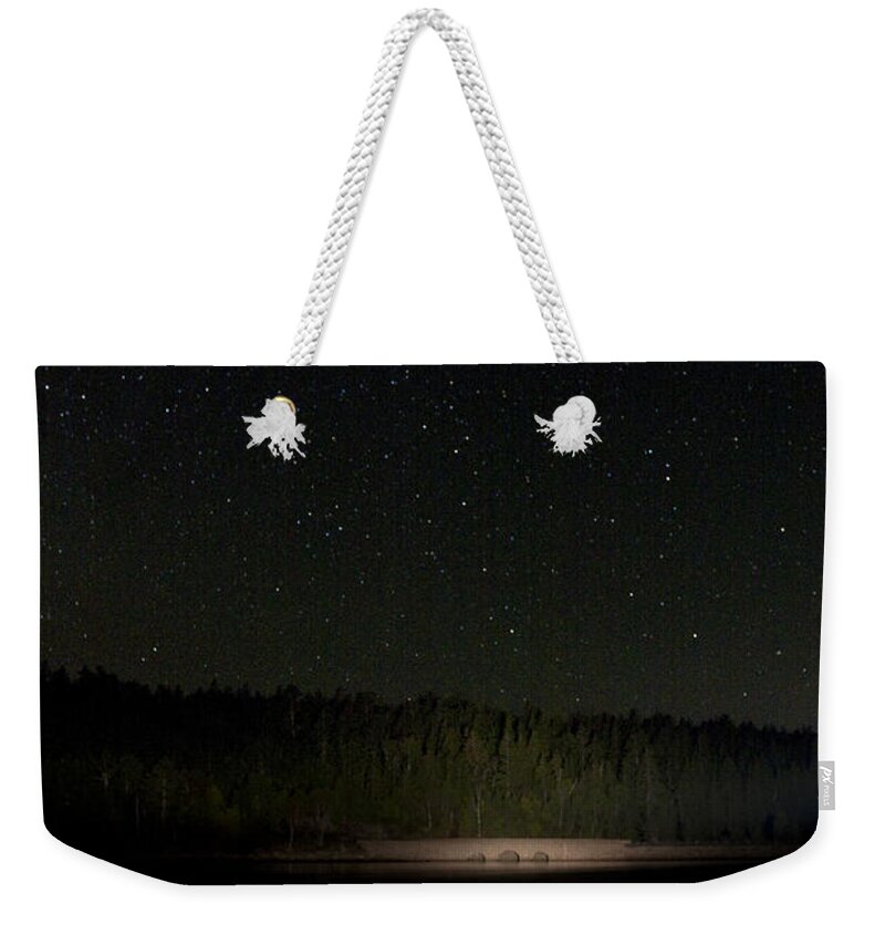 Stars Weekender Tote Bag featuring the photograph Stars over Otter Cove by Brent L Ander