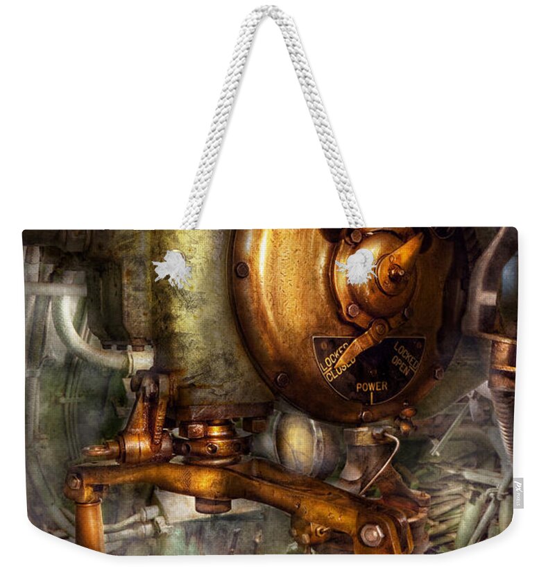 Steampunk Art Weekender Tote Bag featuring the photograph Steampunk - Naval - Shut the valve by Mike Savad
