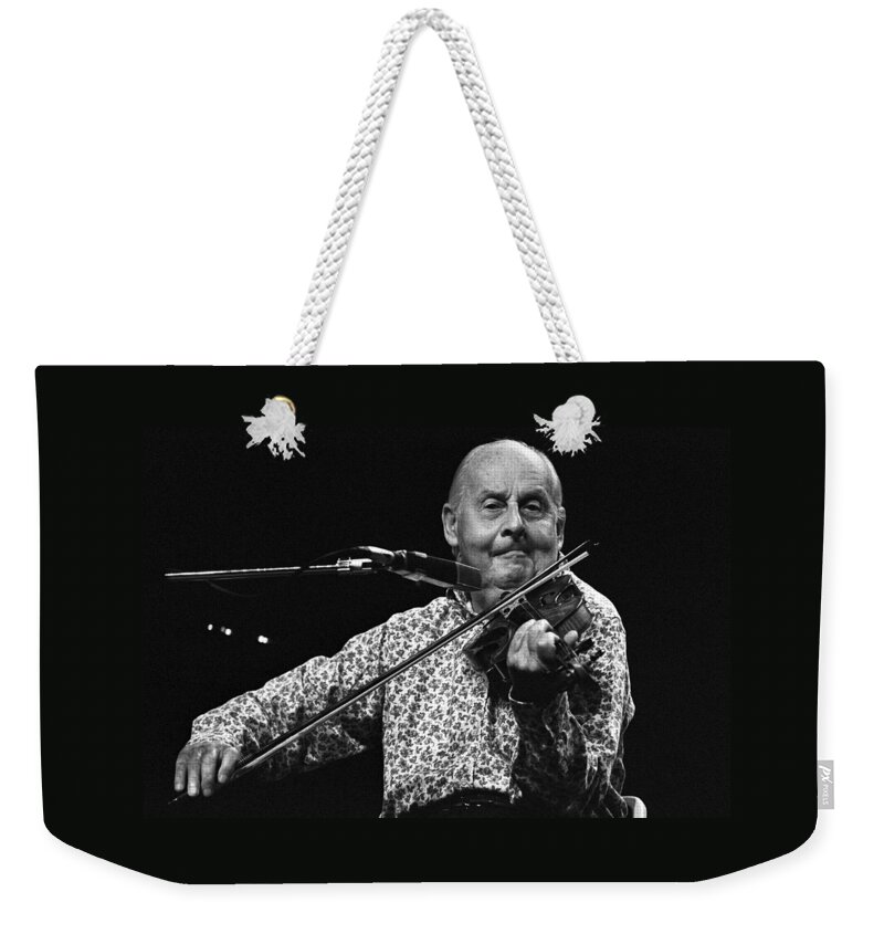Stephane Grappelli Weekender Tote Bag featuring the photograph Stephane Grappelli 1 by Dragan Kudjerski