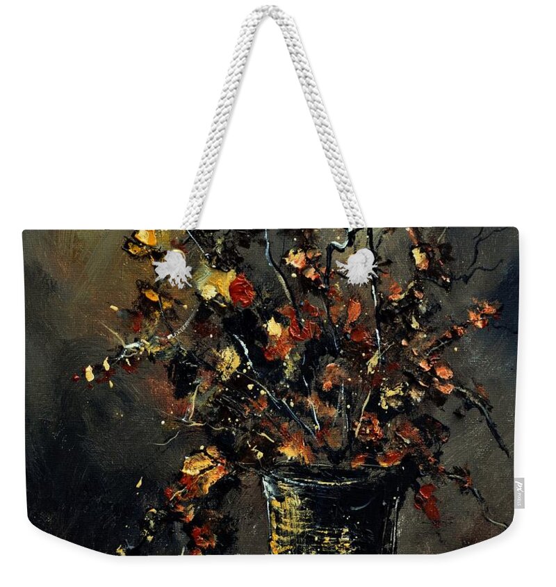 Still Life Weekender Tote Bag featuring the painting Stil Life 561111 by Pol Ledent