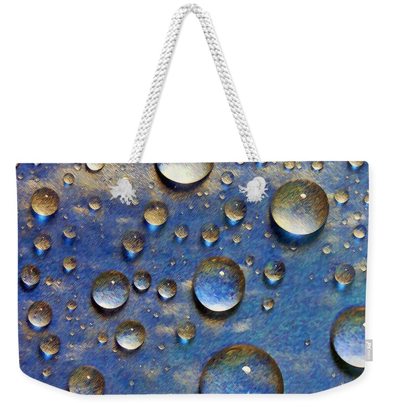 Water Weekender Tote Bag featuring the painting Still Rain by Paul Topp