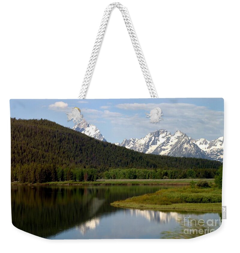 Grand Tetons Weekender Tote Bag featuring the photograph Still Waters by Living Color Photography Lorraine Lynch