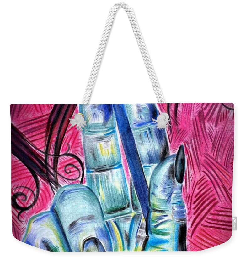 Nails Weekender Tote Bag featuring the photograph Strokes of my Soul... the life of an Artist by Artist RiA